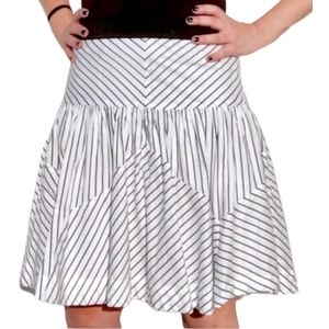 For Anthropology Maeve cotton skirt Black and white striped size 6.